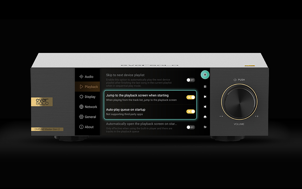Start Up with Music: Playback Screen & Auto-Play Options