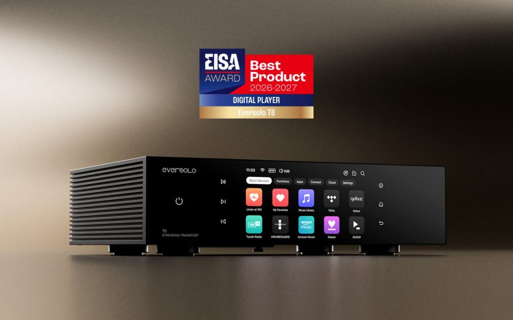 Eversolo T8 Honored with EISA Digital Player 2026-2027
